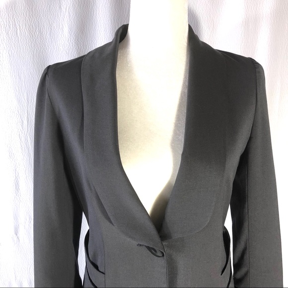 Tulle Gray Lightweight Wool Blend Blazer - Picture 2 of 8